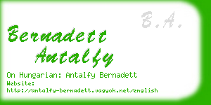 bernadett antalfy business card
